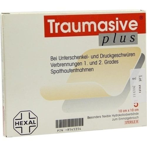 Traumasive plus steriler Hydrokolloidverb. 10x10cm, 5 ST