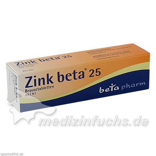 ZINK BETA 25 Brausetabletten, 20 ST