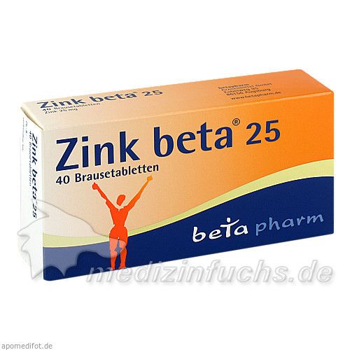 ZINK BETA 25 Brausetabletten, 40 ST