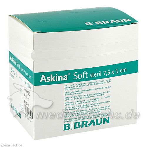 Askina Soft steril 5x7.5CM HYPOALLERGENER WUNDVERB, 50 ST