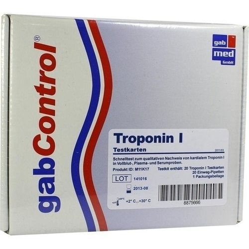 Troponin Schnelltestkarte Vollblut Serum Plasma, 20 ST