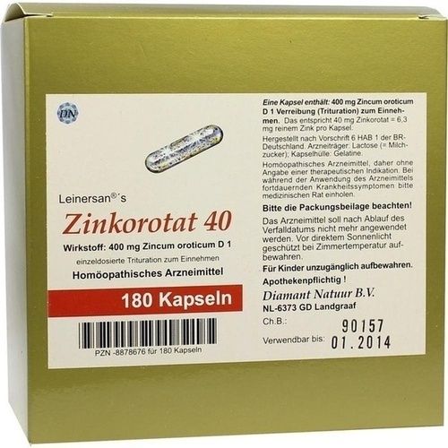 ZINKOROTAT 40 Leinersan Kapseln, 180 ST