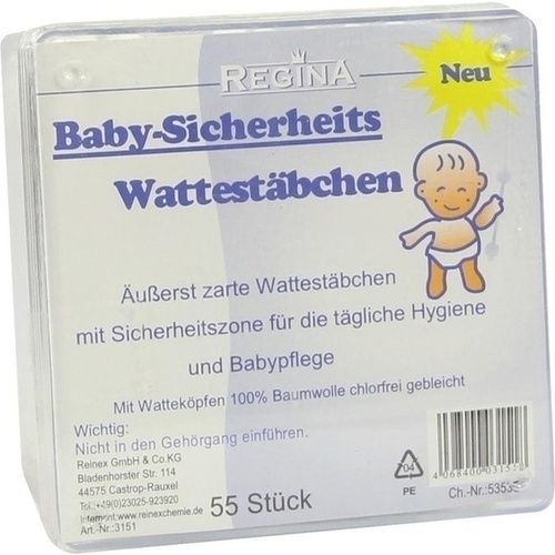 BABY SICHERHEITS Wattestäbchen Regina, 55 ST