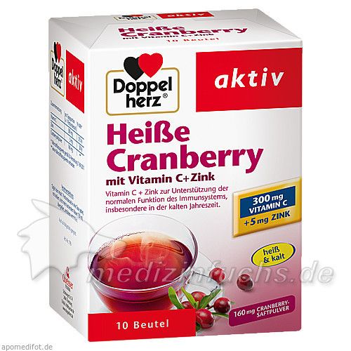 Doppelherz Heiße Cranberry mit Vitamin C + Zink, 10 ST