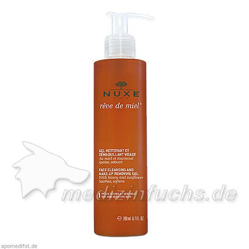 NUXE Reve de Miel Gel Nettoyant et Demaquillant, 200 ML