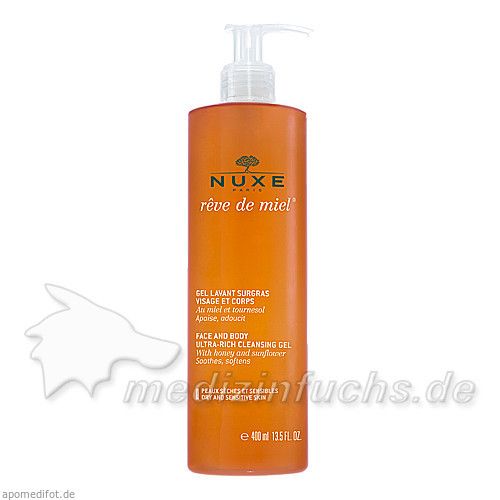 NUXE Reve de Miel Gel Lavant Surgras Visage/Corps, 400 ML