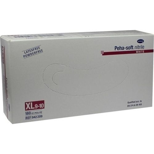 Peha-soft nitrile white Unters.handsch.XL unst.pfr, 180 ST