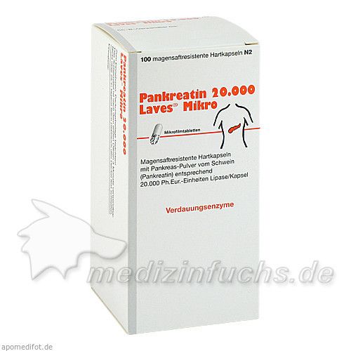 PANKREATIN 20000 LAVES MIKRO, 100 ST