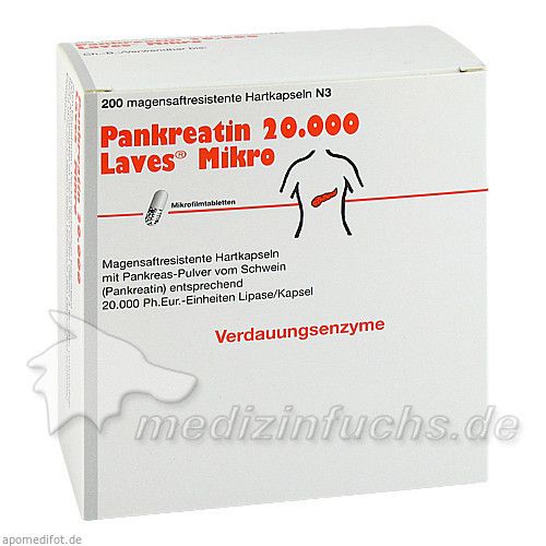 PANKREATIN 20000 LAVES MIKRO, 200 ST