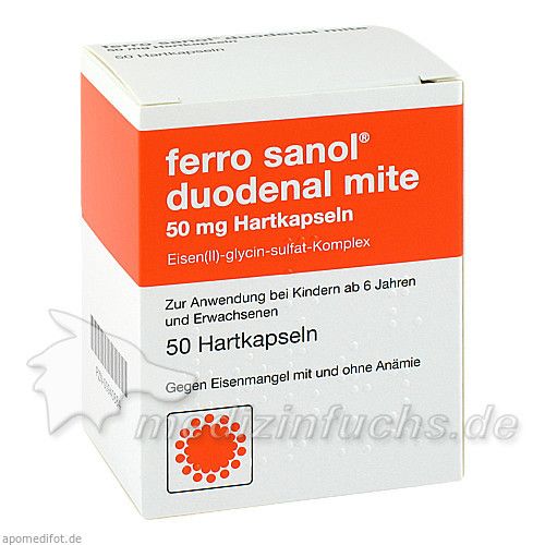 Ferro Sanol duodenal mite 50mg mr.Pellets in Kaps., 50 ST