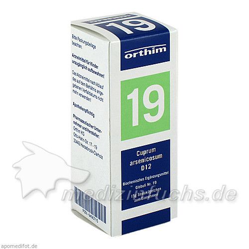 Biochemie Globuli Nr.19 Cuprum arsenicosum D12, 15 G