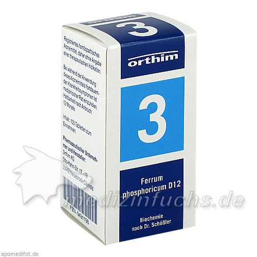 Biochemie Orthim Nr. 3 Ferrum phosphoricum D12, 100 ST