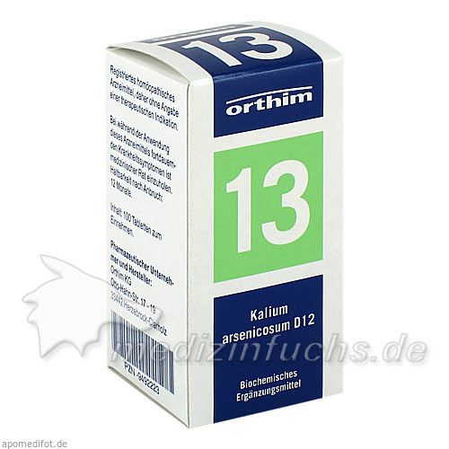 Biochemie Orthim Nr. 13 Kalium arsenicosum D12, 100 ST