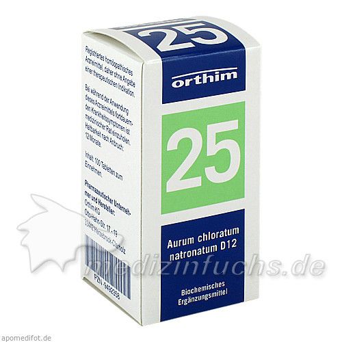 Biochemie Orthim Nr. 25 Aurum chloratum natron.D12, 100 ST