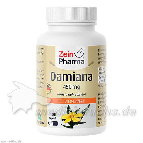 Damiana Kapseln 450mg 5:1 Blattextrakt, 100 ST