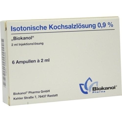 Isotonische Kochsalzlösung 0.9% Biokanol, 6X2 ML