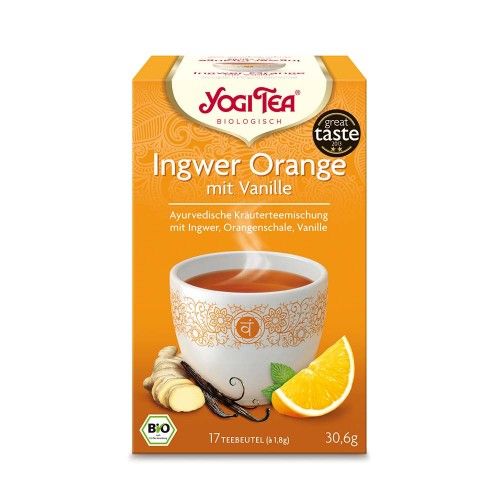 YOGI TEA Ingwer Orange+Vanille Bio Filterbeutel, 17X1.8 G