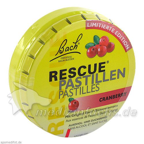 Bach Original Rescue Pastillen Cranberry, 50 G