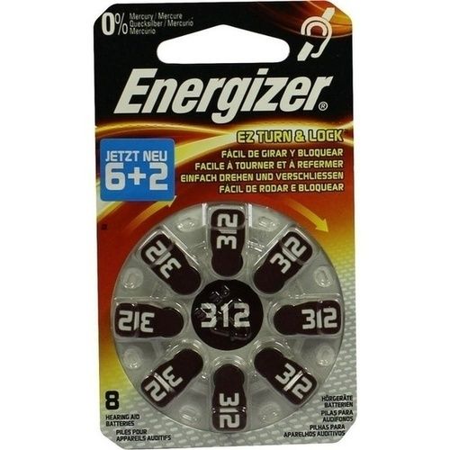 Energizer Hörgerätebatterie 312 (6+2), 8 ST